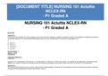 NURSING 101 Actultts NCLEX-RN - P1 Graded A