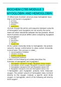 BIOCHEM C785 MODULE 3 MYOGLOBIN AND HEMOGLOBIN.