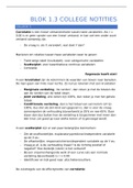 College 3 aantekeningen 1.3 Statistiek 1: Een Introductie (FSWPE1-032) 