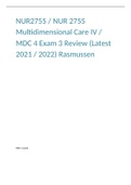 NUR 2755 / NUR2755 Exam 2: Multidimensional Care IV / MDC 4 Exam 2 Review (Latest 2021/2022) Rasmussen