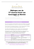 UvA Kunstgeschiedenis - Inleiding 2 - HOORCOLLEGE 11 - Romeinse Barok  (Caravaggio en Bernini) - Duidelijke Samenvatting