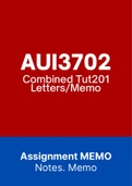 AUI3702 - Combined Tut201 Letters (2014-2021)