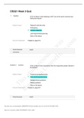 CIS 321 Week 3 Quiz (GRADED A) Question and Answer elaborations | Download To Score An A.