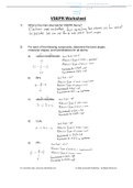 VSEPR Practice WORKSHEET 