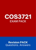 COS3721 (Notes, ExamPACK, QuestionPACK, Assignment PACK)