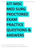 ATI MISC MED SURG PROCTORED EXAM PRACTICE QUESTIONS & ANSWERS.docx