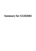 Summary for GGH2602 2021.