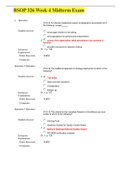 BSOP 326 Week 4 Midterm Exam 1 (100 OUT OF 100 Points) | Already GRADED A.