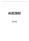 AUE2602 Summarised Study Notes 