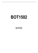 BOT1502 Summarised Study Notes