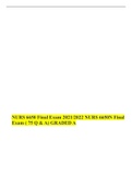 NURS 6650 Final Exam 2021/2022 NURS 6650N Final Exam ( 75 Q & A) GRADED A