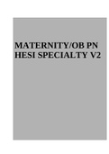 MATERNITY/OB PN HESI SPECIALTY V2