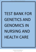 TEST BANK FOR GENETICS AND GENOMICS IN NURSING AND HEALTH CARE 2ND EDITION BY BEERY