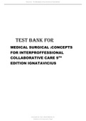 Test Bank Medical-Surgical Nursing Concepts for Interprofessional Collaborative Care 9th Edition Ignavatacius.