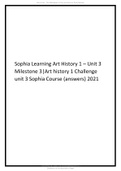 Sophia Learning Art History 1 Unit 3 Milestone 3 Art History 1 ...