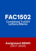 FAC1502 - Combined Tut201 Memos (2017-2020)