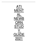 ATI MENTAL NEWBORN STUDY GUIDE 2021   100% CORRECT