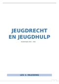 Jeugdrecht en jeugdhulp: Samenvatting lessen + eigen notities