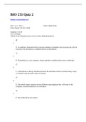 BIO 251 - Quiz 2. Questions with Answers. Latest Solutions Guide 2021.