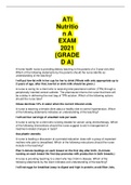 ATI Nutrition A EXAM 2021 {GRADED A}