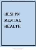 HESI PN MENTAL HEALTH 2020 FINALS QUESTION BANK