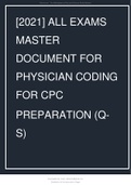 [2021] ALL EXAMS MASTER DOCUMENT FOR PHYSICIAN CODING FOR CPC PREPARATION (Q-S)