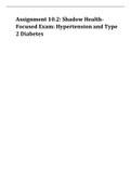 Assignment 10.2: Shadow Health-Focused Exam: Hypertension and Type 2 Diabetes 