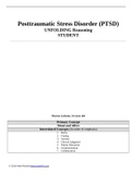 Case Study Posttraumatic Stress Disorder (PTSD), RAPID Reasoning STUDENT, Marcus Jackson, 34 years old