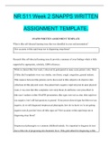 Summary NR 511 Week 2 SNAPPS WRITTEN ASSIGNMENT TEMPLATE.NR 511 Week 2 SNAPPS WRITTEN ASSIGNMENT TEMPLATE.