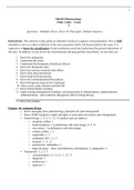 NR 291 Pharmacology I Study Guide Exam 2