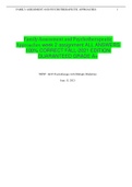 Family Assessment and Psychotherapeutic Approaches week 2 assignment ALL ANSWERS 100% CORRECT FALL-2021 EDITION GUARANTEED GRADE A+