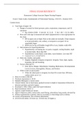 FINAL EXAM REVIEW!!!! Rasmussen College Associate Degree Nursing Program Exam 1 Study Guide--Fundamentals of Professional Nursing—NU2115