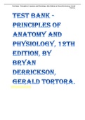 Test Bank - Principles of Anatomy and Physiology, 12th Edition, by Bryan Derrickson, Gerald  Tortora.