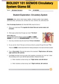 BIOLOGY 101 GIZMOS Circulatory System Gizmo SE 