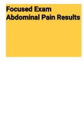 Focused Exam Abdominal Pain Results 