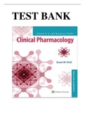 TEST BANK FOR ROACHS INTRODUCTORY CLINICAL PHARMACOLOGY, 11TH EDITION, SUSAN M FORD