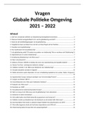 Oplossing examenvragen Globale Politieke en Juridische Omgeving (politiek deel) Master IZW KU Leuven 2021-2022