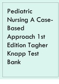 Pediatric Nursing A Case-Based Approach 1st Edition Tagher Knapp Test Bank