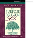 The Purpose-Driven Life: What on Earth Am I Here For?