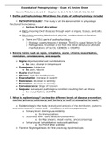 NUR 2063Essentials of Pathophysiology - Exam 1 review sheet.