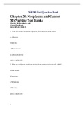 NR283 Test Question Bank  (Exam 1NR283 Test Question Bank  (Exam 1, Exam 2, Exam 3, Final Exam) / NR 283 Patho Test Bank (Newest 2022/2023): Chamberlain College of Nursing, Exam 2, Exam 3, Final Exam) / NR 283 Patho Test Bank (Newest 2022/2023): Chamberla