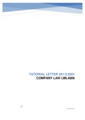 LML4806 COMPANY LAW TUT 201/2/2021  SEMESTER 2 