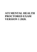 ATI MENTAL HEALTH PROCTORED EXAM