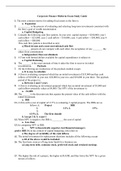 FIN 306: Corporate Finance Midterm Exam Study Guide