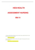 2020/2021 HESI HEALTH ASSESSMENT NURSING RN V1 100 Questions with answers