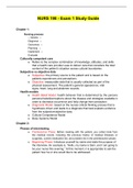 NURS 198 - Exam 1,2 Study Guide.