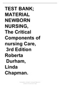 Test Bank: Maternal-Newborn Nursing: The Critical Components of Nursing Care, 3rd Edition, Roberta Durham, Linda Chapman