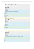 BIO 250 Microbiology Midterm Exam- Straighterline University Rated 98%