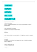    SHADOW HEALTH HEALTH HISTORY SUBJECTIVE