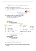 samenvatting chemie: hoofdstuk 4: chemische reacties